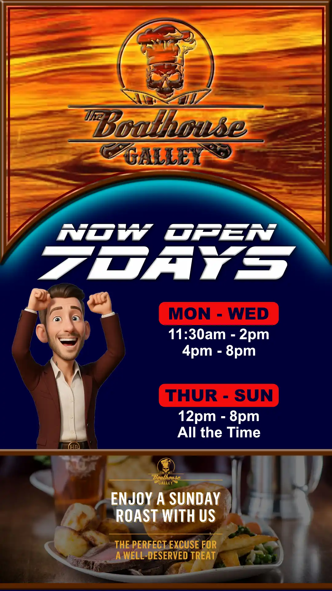 Galley TV advert for the Boathouse Sports Bar & Grill in Mandurah WA